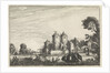 Figures in a canoe in a castle by Jan van de Velde II