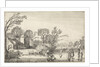Skating at a farm and a haystack by Jan van de Velde II