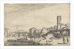 View of Rome with the Tiber and the Ponte Sisto, Italy by Jan van de Velde II