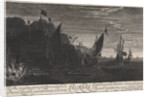 Seascape with ships: dawn by Claes Jansz. Visscher II