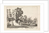 Village view with activity on the water: April by Jan van de Velde II