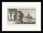 Two pilgrims at a pond by Claes Jansz. Visscher II