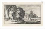 Two pilgrims at a pond by Claes Jansz. Visscher II