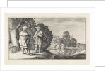 Two pilgrims at a pond by Claes Jansz. Visscher II