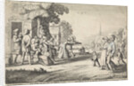 Dancing farmers during a village festival by P. Leijenaar