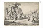 Dancing farmers during a village festival by P. Leijenaar