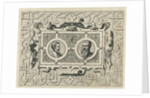 Cartouche surrounded by moresque motives by Hieronymus Cock