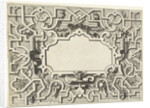 Cartouche surrounded by moresque motives by Hieronymus Cock