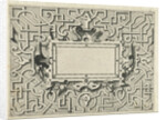 Rectangular cartouche surrounded by moresque motives by Hieronymus Cock