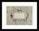 Rectangular cartouche surrounded by moresque motives by Hieronymus Cock