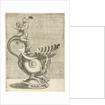 Jug in the form of a snail shell with a spout in a clamshell design by Hieronymus Cock