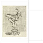 The bowl rests on a cochlea that is sandwiched between the backs of a man and a woman by Balthazar van den Bos