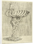 Scale in the form of a shell, supported by a mermaid and a merman by Hieronymus Cock