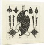 S-shaped shield between ten ornaments by Guillaume de la Quewellerie