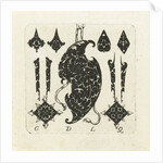 S-shaped shield between ten ornaments by Guillaume de la Quewellerie