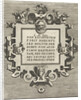 square cartouche with a quote from Seneca by Gerard de Jode