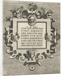 square cartouche with a quote from Seneca by Gerard de Jode