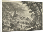 Moses is addressed by God on Mount Horeb by Nicolaes de Bruyn
