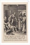 Miraculous healing by Ignatius Loyola of a man who hanged himself by Hieronymus Wierix