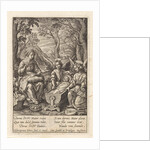 Christ child sleeps in the crib by Hieronymus Wierix