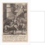 In an amphitheater, St. Ignatius, third bishop of Antioch, torn by lions by Hieronymus Wierix