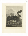 A man and a horse near a well by Jan Anthonie Langendijk Dzn