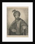Portrait of an unknown bearded man with turban by Antoine Marie Labouchere