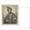 Portrait of an unknown bearded man with turban by Antoine Marie Labouchere
