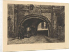 Vehicle with horse under an old gate by Willem Steelink II
