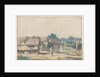 Village with houses with timber by Josua de Grave