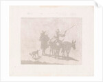 Two mule drivers with a dog by Diederik Jan Singendonck