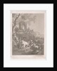 Cows, goats and sheep in a mountainous landscape with ruins by Diederik Jan Singendonck