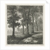 View of a forest by Hermanus Jan Hendrik van Rijkelijkhuysen
