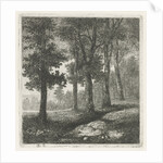 View of a forest by Hermanus Jan Hendrik van Rijkelijkhuysen