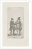 Two men with cane and top hat by Christiaan Wilhelmus Moorrees