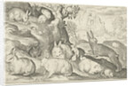 rabbits, squirrel, guinea pig and mouse by Nicolaes de Bruyn