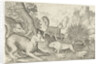 Wild boar, fox, beaver, porcupine and frogs by Nicolaes de Bruyn