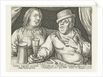 Drinking man and woman by Assuerus van Londerseel