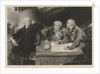 The Baring family father and two sons? at a table with merchants' books by Thomas Lawrence