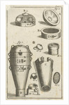 Distillation device and different parts thereof separately by Jan Claesz ten Hoorn
