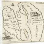 Map of the Cycladic islands of Delos and Rhenia, Greece by Hendrick and Dirk Boom
