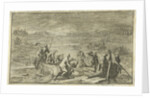 King and his entourage in a rowboat by Jan Claesz ten Hoorn