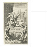 Father Time pointing out classic monuments to a woman who is writing by Joannes Wolters