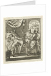 Three people at a sickbed by Pieter Arentsz II