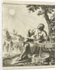 Man sitting next to a fountain, contemplating the sun by Pieter Arentsz II