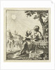 Man sitting next to a fountain, contemplating the sun by Pieter Arentsz II