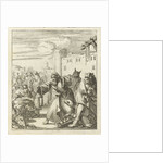 Diogenes find Satan disguised as merchant by Pieter Arentsz II