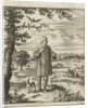 The writer William Shutter with a dog in a brook by Gerbrandt Schagen