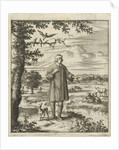 The writer William Shutter with a dog in a brook by Gerbrandt Schagen