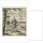 The writer William Shutter with a dog in a brook by Gerbrandt Schagen